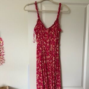 Patrons of Peace Pink Floral Midi Dress